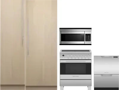 5 Piece Package Includes Refrigerator, Freezer, Range, Microwave And Dishwasher
